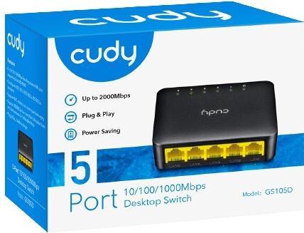 Image du produit Cudy GS105D switch réseau Gigabit Ethernet (10/100/1000) Noir (5 Ports)