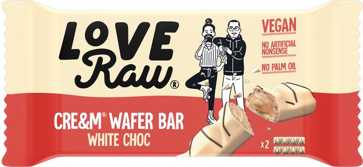 Actual product image Love Raw Cre&m Wafer Bar White Choc (45 g)