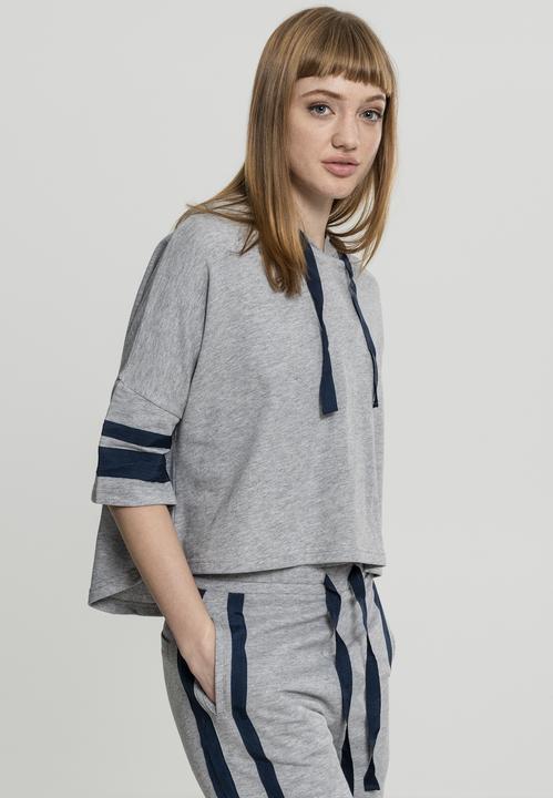 Produktbild Urban Classics Ladies Taped Short Sleeve Hoody (XS)