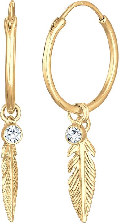 Produktbild Elli Creole, Feder, Solitär-Ohrring (Glaskristall, 925 Sterling Silber)