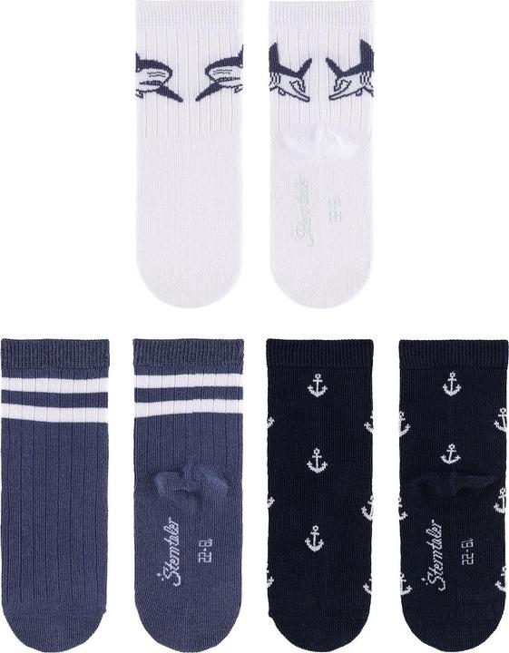Actual product image Sterntaler Kids socks 3-pack shark (pack of 3, 27 - 30)