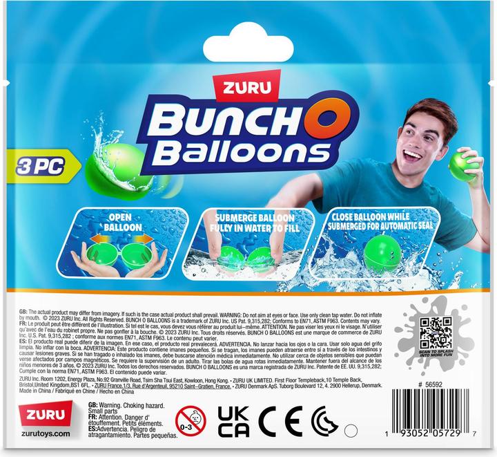Produktbild Zuru Bunch O Balloons Wiederverwendbare Wasserballons 3er Pack ass.