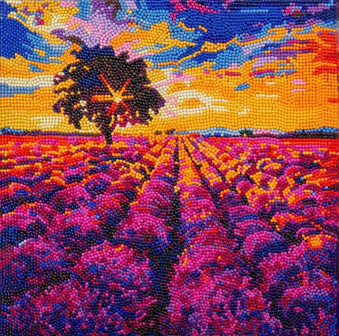 Actual product image Craft Buddy Canvas picture lavender field 30x30 cm