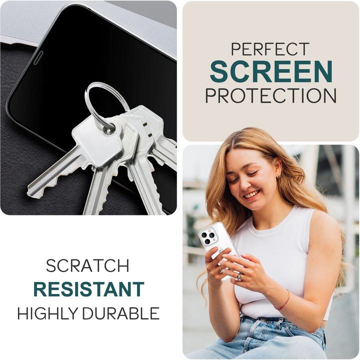 Produktbild Nalia 2x Schutzglas & 1x Schablone (2 Stück, Apple iPhone 16 Pro)