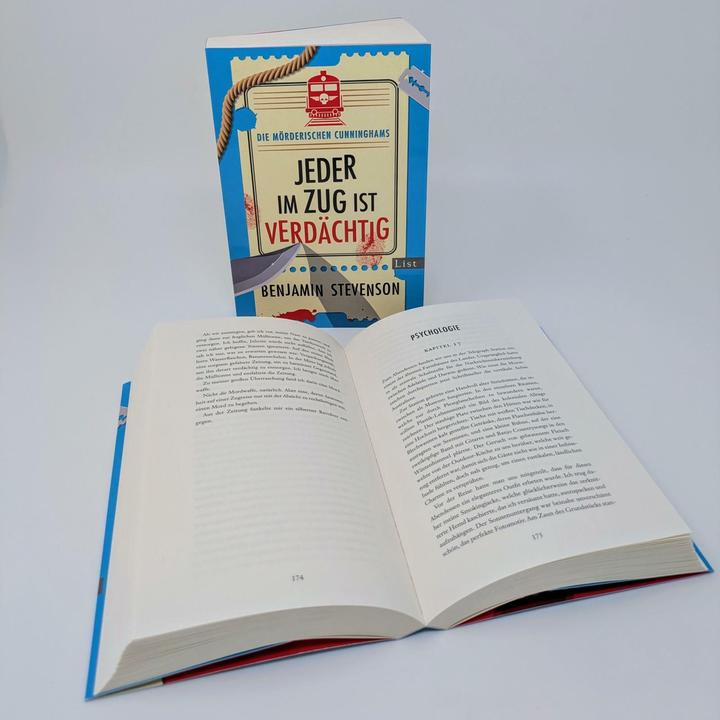 Produktbild Die mörderischen Cunninghams. Jeder im Zug ist verdächtig (Die mörderischen Cunninghams 2) (Deutsch, Stevenson, Benjamin, 2025)