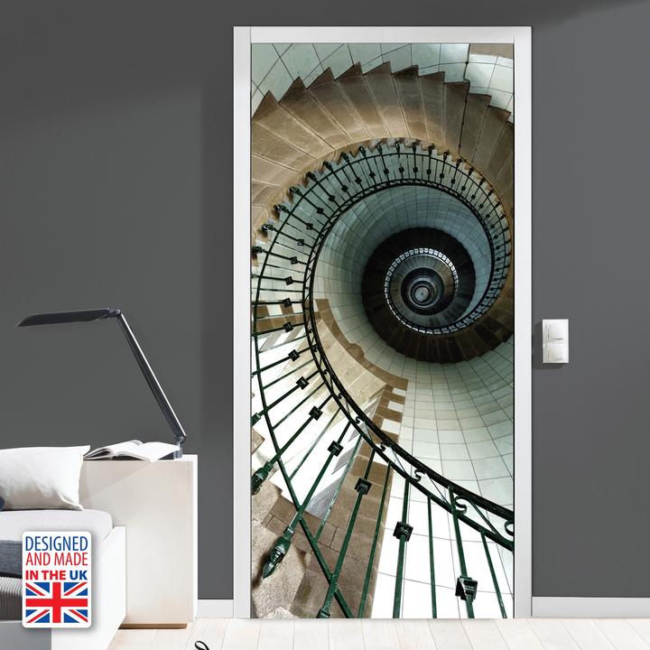 Actual product image Walplus Wall Tattoo Spiral Stairs Door Mural (90 x 200 cm)