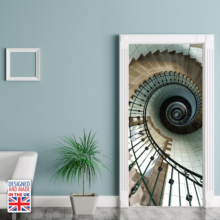 Actual product image Walplus Wall Tattoo Spiral Stairs Door Mural (90 x 200 cm)