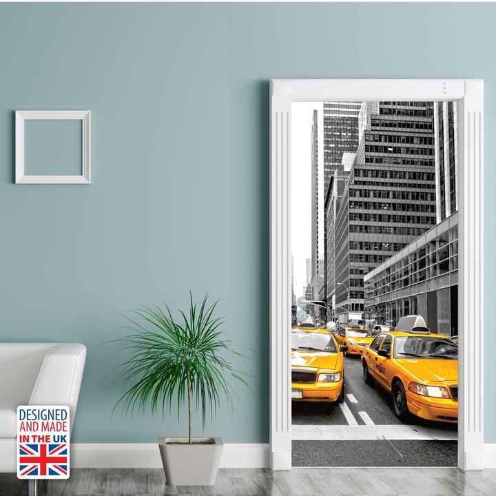 Actual product image Walplus wall tattoo New York Door Mural (90 x 200 cm)