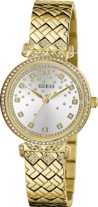 Image du produit Guess P GLD BRCT / SUN SLV GLITZ DL / P GLD BRCT W/ CRYS Montre-bracelet (Montre avec pierre précieuse, 32 mm)