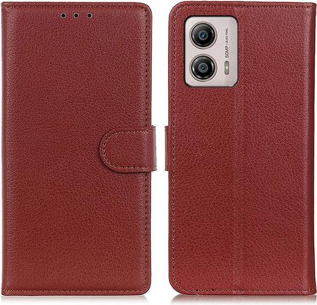 Actual product image MU Classic Litchi Leather Bookcover Series (Motorola Moto G13, Motorola Moto G23)