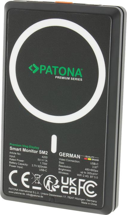 Produktbild Patona Vlog Display Smart Monitor SM2 (3.97")