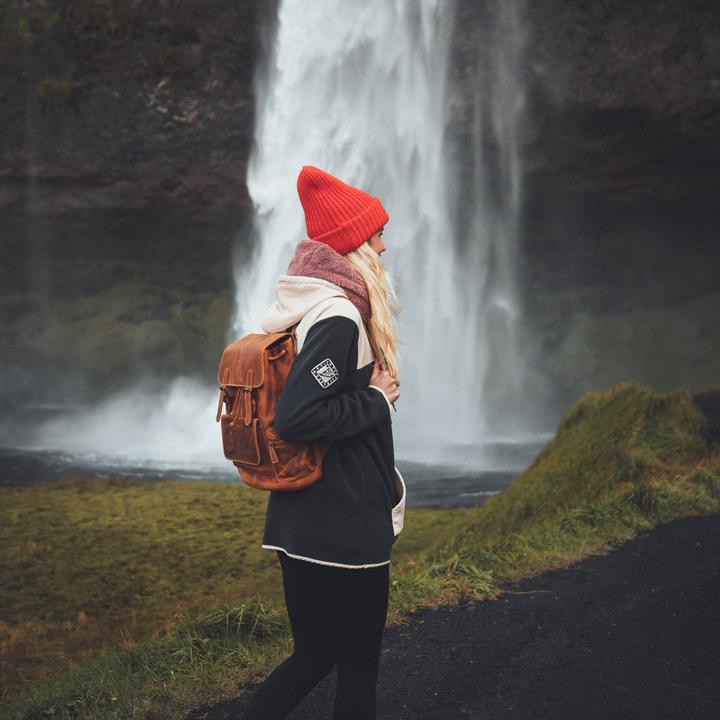 Actual product image Only-Bags.Store Handmade Top Grain Leather Backpack, Weatherproof Hiking, Women & Men Wallet