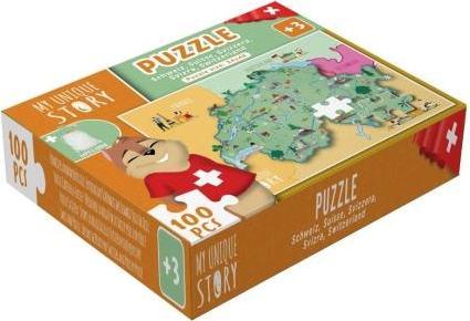 Image du produit My unique Story Schweiz, Suisse, Svizzera, Svizra, Switzerland : puzzle 100 pièces