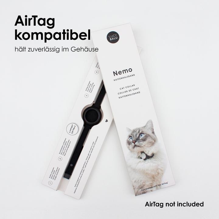 Produktbild LucyBalu NEMO AirTag Katzenhalsband (Silikon) (One Size, Katze, Allgemein)