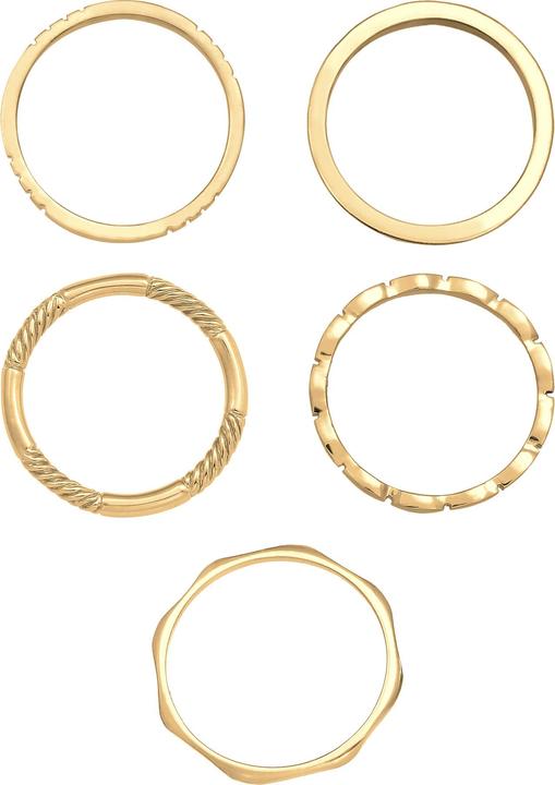 Actual product image Elli Organic, Ring Set, Twisted (56, 925 Silver)