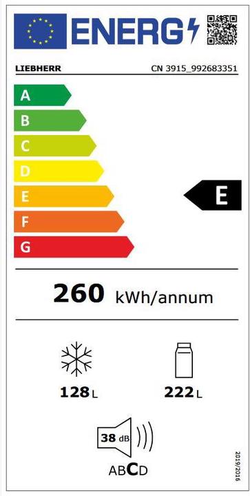 Energie-Label Liebherr CN 3915 Comfort NoFrost (350 l)