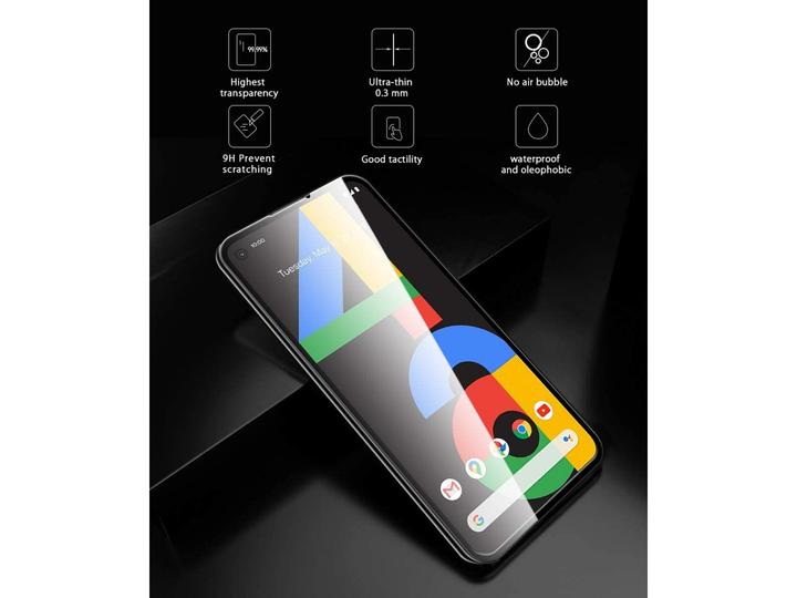 Produktbild Screenguard Google Pixel 4a Full Screen Panzerglas Schutzfolie 2.5D 9H (1 Stück, Google Pixel 4a)