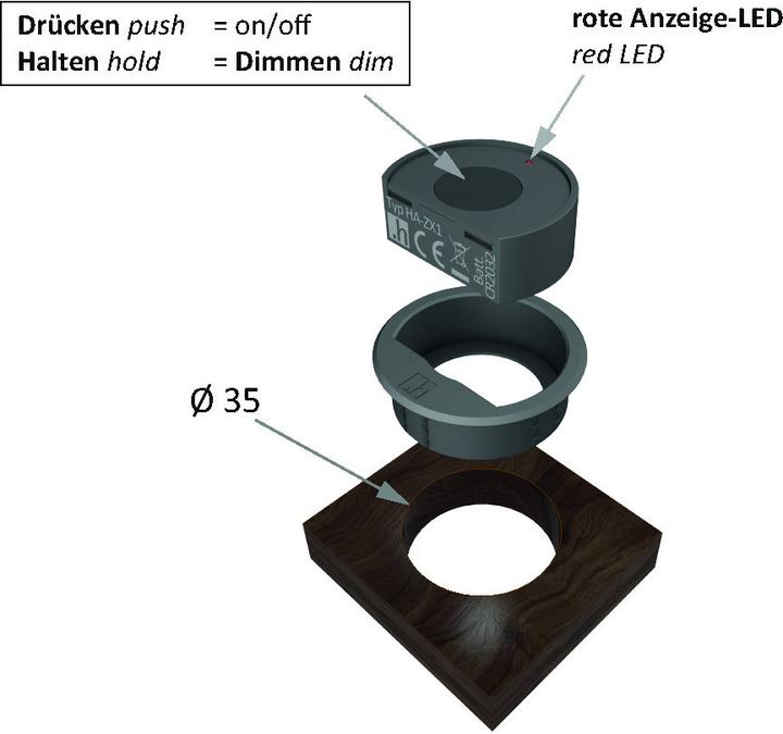 Immagine prodotto Halemeier Interruttore/dimmer radio a 1 canale X-Mitter Smart Set