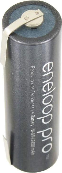 Immagine prodotto Panasonic Batteria Pro Mignon BK-3HCCE, 2500mAh con capocorda a saldare U (1 pz., AA, 2500 mAh)