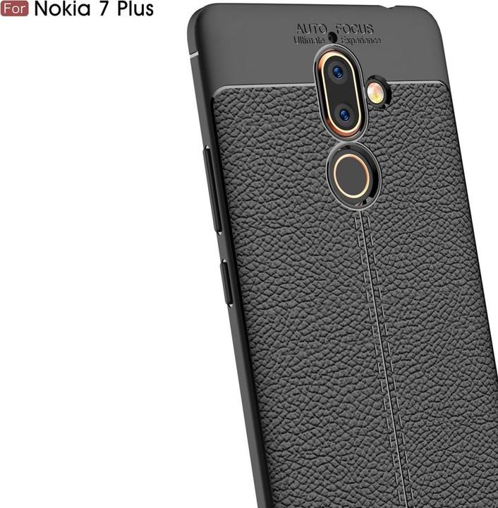 Produktbild Screenguard Nokia 7 Plus Hülle Leather Design TPU Cover (Nokia 7 Plus)