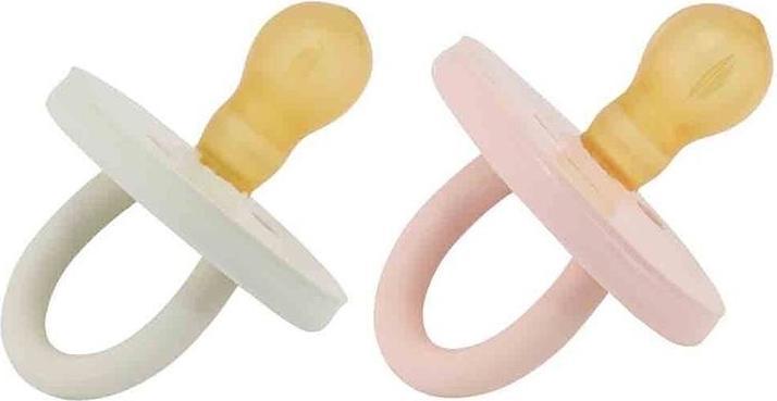Immagine prodotto Hevea Ciuccio in gomma naturale Bumi bébé 2-pack, Rose & Sage, rotondo (0-3 mesi) (2 x)