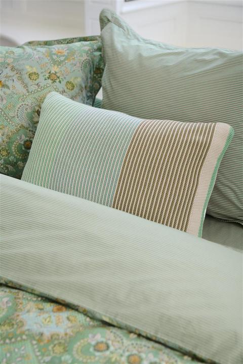 Actual product image PIP Studio Blockstripe Cus cushion light green 40x60cm (1 piece) (40 x 60 cm)