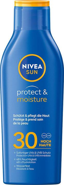 Produktbild NIVEA Sun Protect & Moisture Sonnenmilch (Sonnenmilch, SPF 30, 250 ml, 289 g)