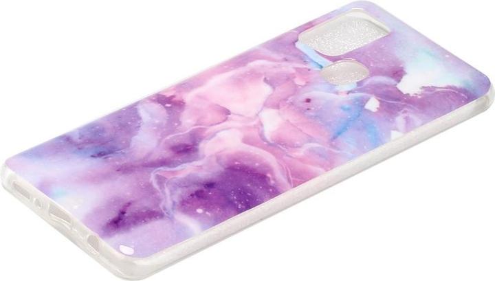 Actual product image Cover-Discount Galaxy A21s - Soft Silicone Rubber Case pink Marble (Samsung Galaxy A21s)