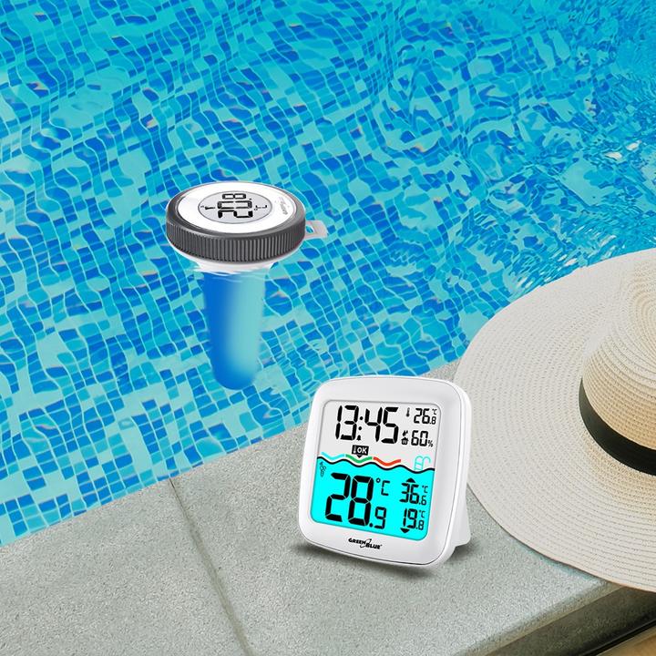 Actual product image Greenblue Pool thermometer with GB216 weather station