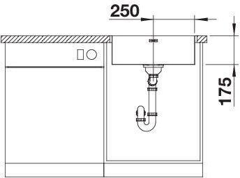Actual product image Blanco Supra 500-IF/A R12 (Top-mounted sink, 54 cm, 50 cm)