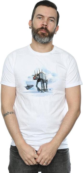 Actual product image Star Wars Mens Christmas AT-AT Reindeer T-Shirt (L)