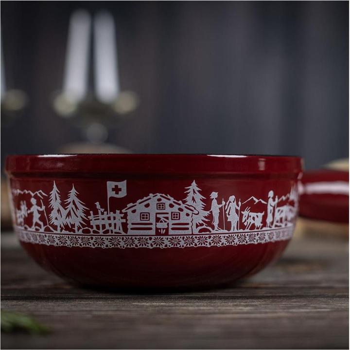 Immagine prodotto Kuhn Rikon Caquelon Induktion Gusseisen rot Alpweide Mini Ø 17 cm (1.30 l)