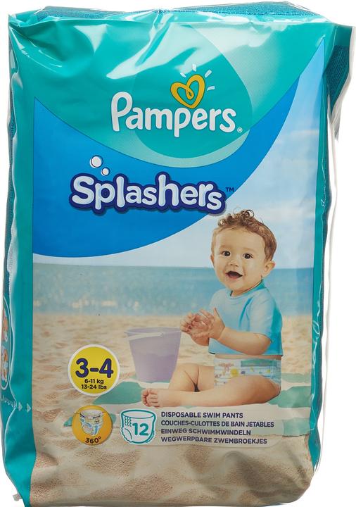 Immagine prodotto Pampers Splashers (Dimensione 3, Dimensione 4, Pacco trasportabile, 12 Pezzo/i)