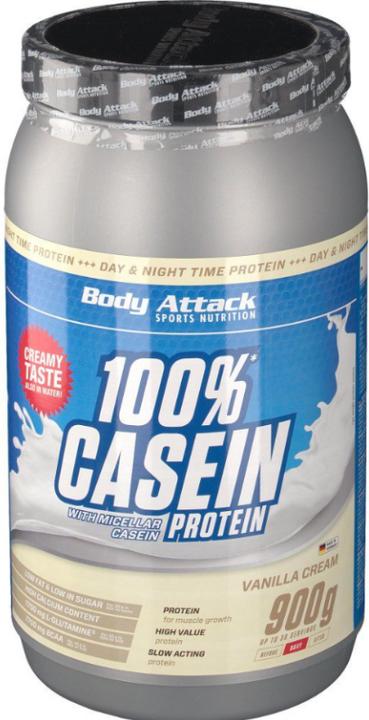 Image du produit Body Attack Protéine 100 % caséine (boîte de 900 g) (Vanille, 1 pcs, 900 g)