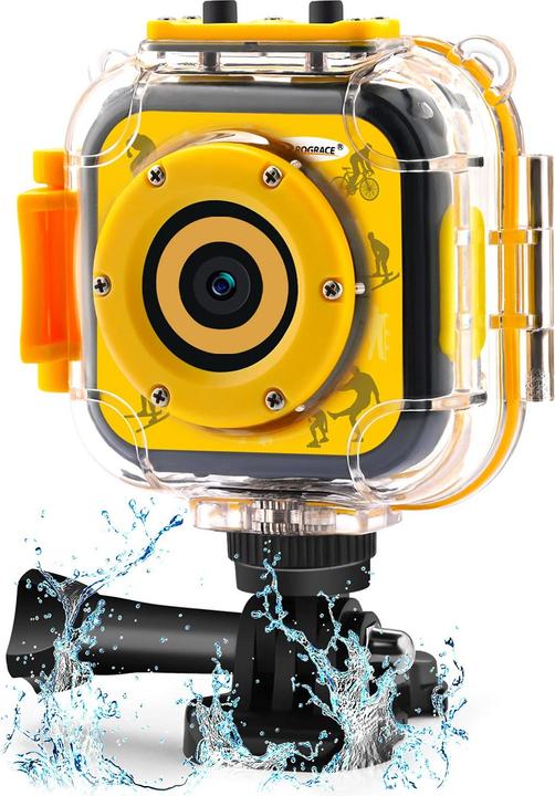 Actual product image Prograce Kids Camera, Waterproof, Yellow