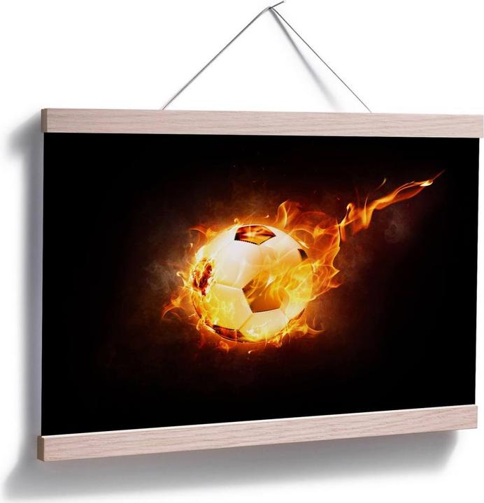 Image du produit Trenddeko Le football en feu (160 x 105 cm)
