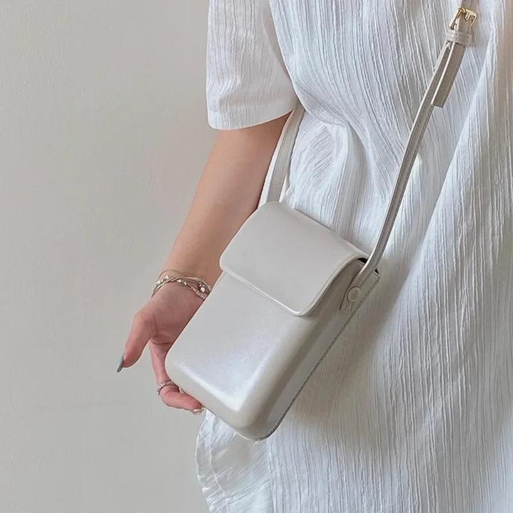 Only-Bags.Store Klappe Crossbody Taschen Mini PU Leder Schultertaschen und Handtaschen Telefon Einfache feste