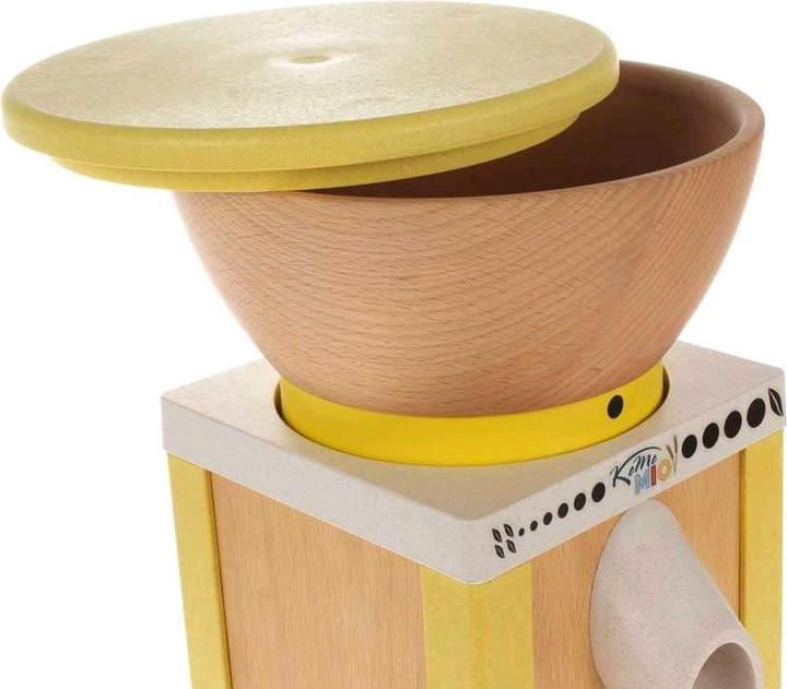 Produktbild Komo Mio Getreidemühle Gelb aus Buchenholz Motor 400 Watt