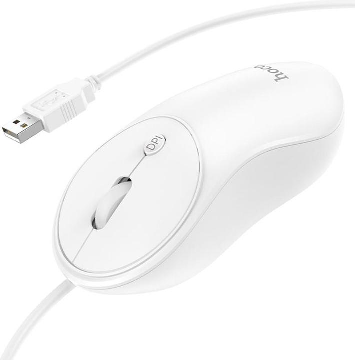 Produktbild Hoco - Wired Mouse Esteem (GM13) - USB Connection, 1000 / 1600 DPI, 4D Button - White