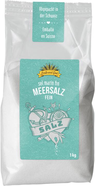 Actual product image Leib und Gut Sea salt fine (1030 g)