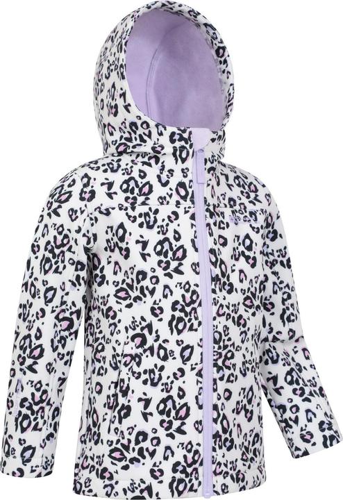 Actual product image Mountain Warehouse Childrens/Kids Exodus II Leopard Print Water Resistant Soft Shell Jacket (116)