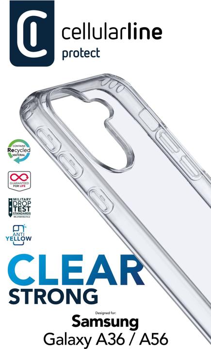 Productafbeelding Cellularline Clear Strong Case (Oppo A56, Samsung Galaxy A36)