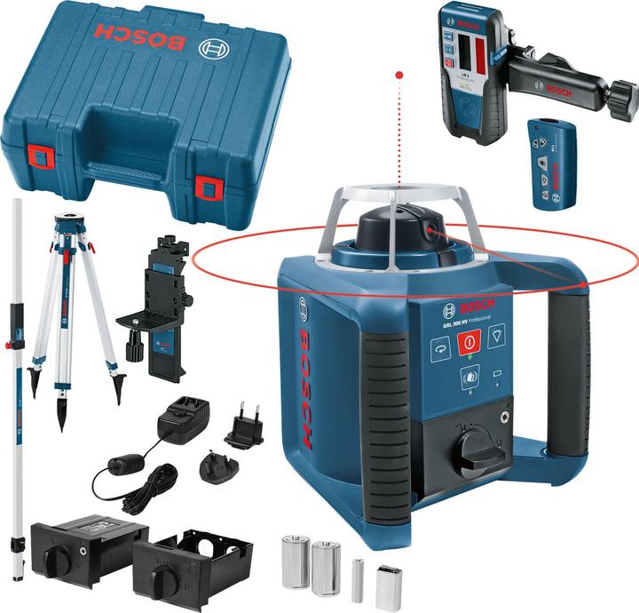 Actual product image Bosch Professional ROTATION LASER GRL 300 HV SET + TRIKOD BT170 + GR240 PATCH