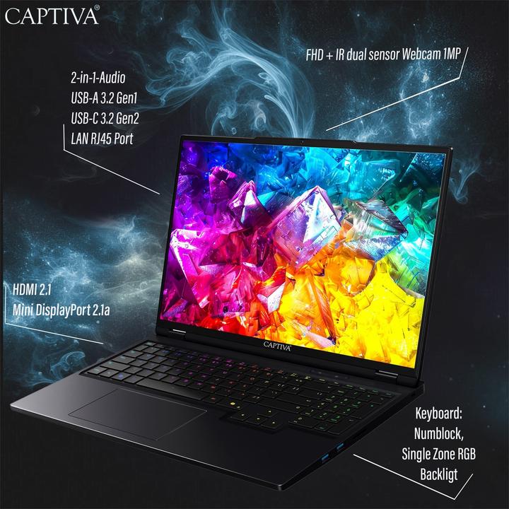 Produktbild Captiva Ultimate Gaming I92-157 (16", Intel Core Ultra 9 275HX, 32 GB, 4000 GB, DE)