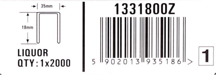 Immagine prodotto Bostitch Punti per cartone 18 mm Liquor - 2000 pezzi per graffettatrice DSA-3522-E / DS-3519-E / DSA (2000 x)