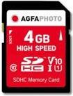 Produktbild AGFAPHOTO SDHC Karte 4GB High Speed Class 10 UHS I U1 V10 (4 GB, SDHC, U1, UHS-I)