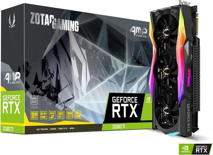 Image du produit Zotac Gaming GeForce RTX 2080 Ti Gaming AMP Extreme Core Editon (11 Go)
