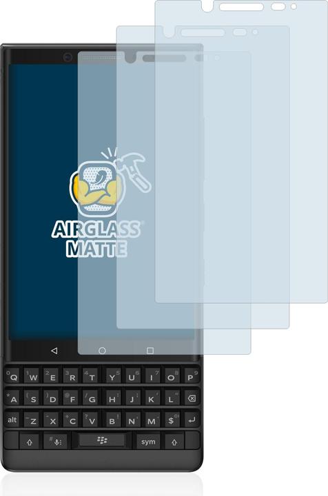 Productafbeelding BROTECT AirGlass Matte kogelwerende glasfolie (3 Stuk, Blackberry KEY2)
