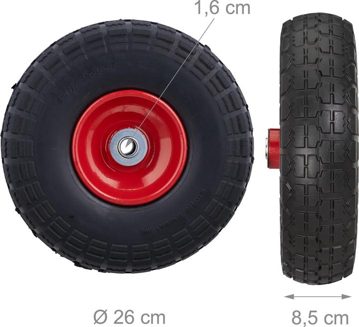 Actual product image Relaxdays 4x hand truck wheel (150 kg)