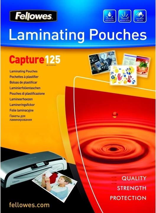 Actual product image Fellowes Capture 125, 75x105mm (ID card format, 100 Piece, 125 µm)